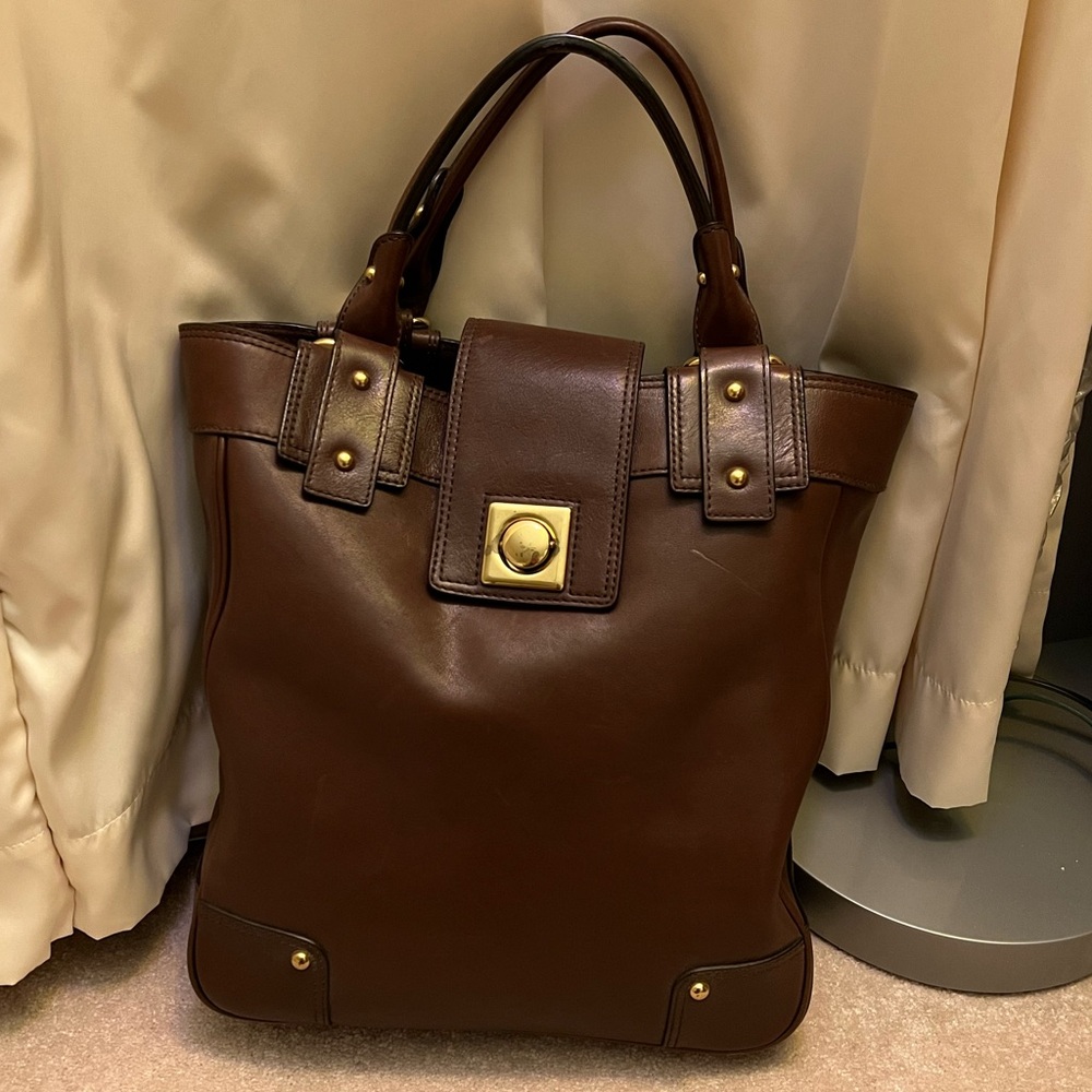 Super Vintage New Oversized Banana Republic Premium Heavy Duty Cow Leather Tote